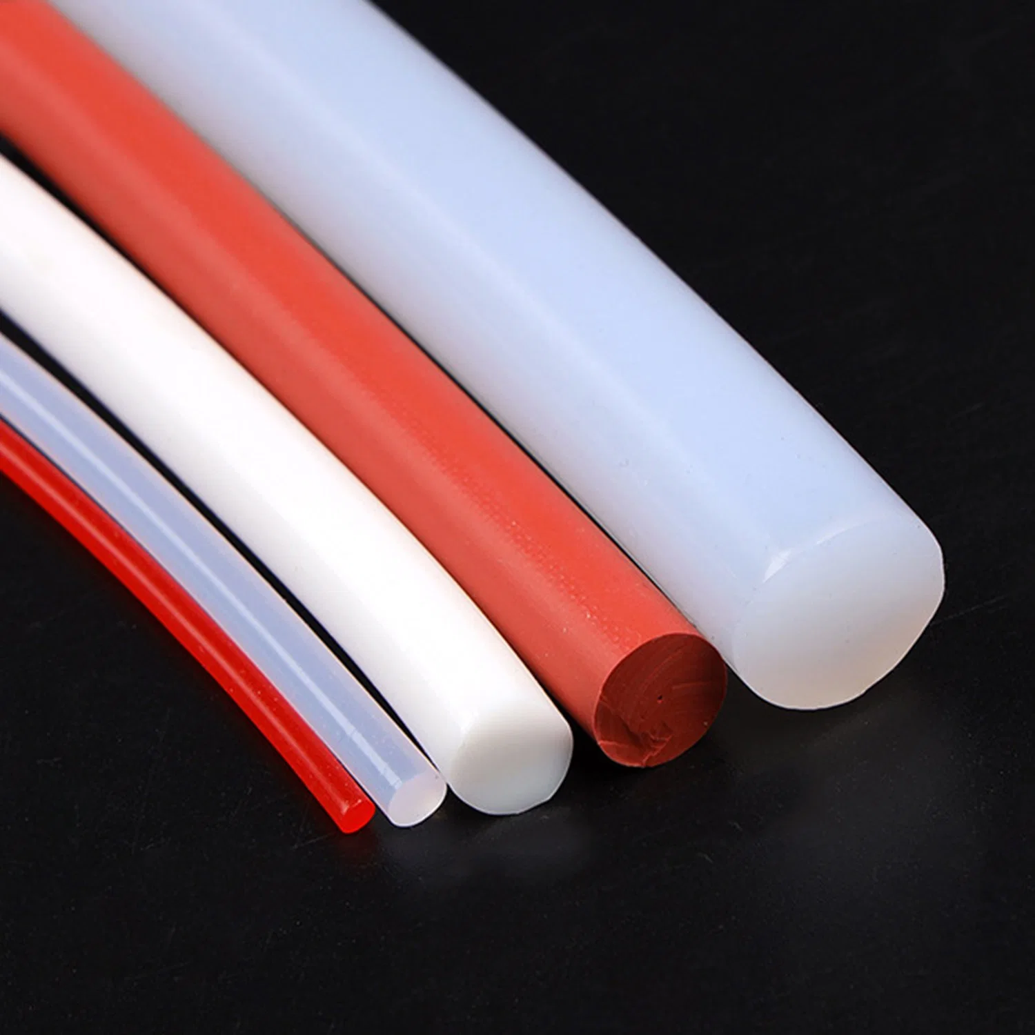 High Temperature Resistant Color Silicone Bar Solid Rubber Rod Round Shape Cord