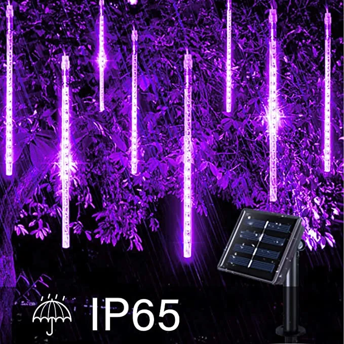 7V 2835/40L Purple Christmas LED Meteor Light Snow Fall LED Lights with 10 Tubes for Festival Home Wedding Decoration