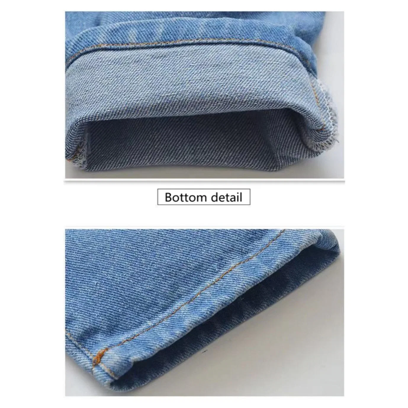 Niño de la moda Denim Babero pantalones, ropa infantil, el desgaste de Kid's