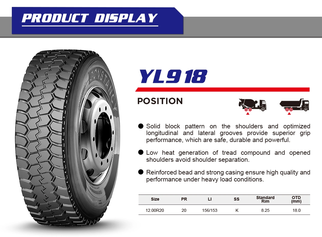 Constancy Brand Tire 12.00r20