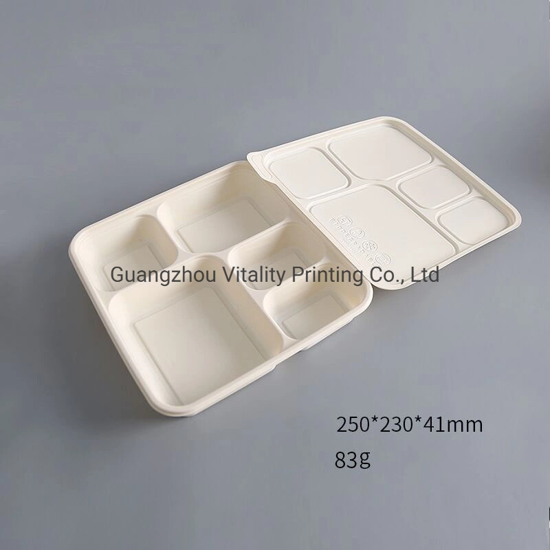 Takeaway Disposable Eco-Friendly Biodegradable Bagasse Tableware Manufacturer Container Fast Food Lunch Bento Meal Sandwich Packaging Box