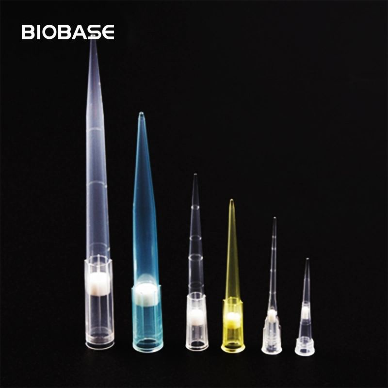 Biobase 10/100/200/1000 pointes de pipettes stériles à volume différent avec laboratoire de filtration Consommez des fournitures