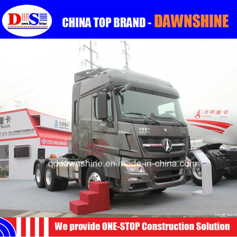 Benz Tech China Beiben V3 6*4 375HP 10 Wheels Rhd LHD Tractor Trailer Truck