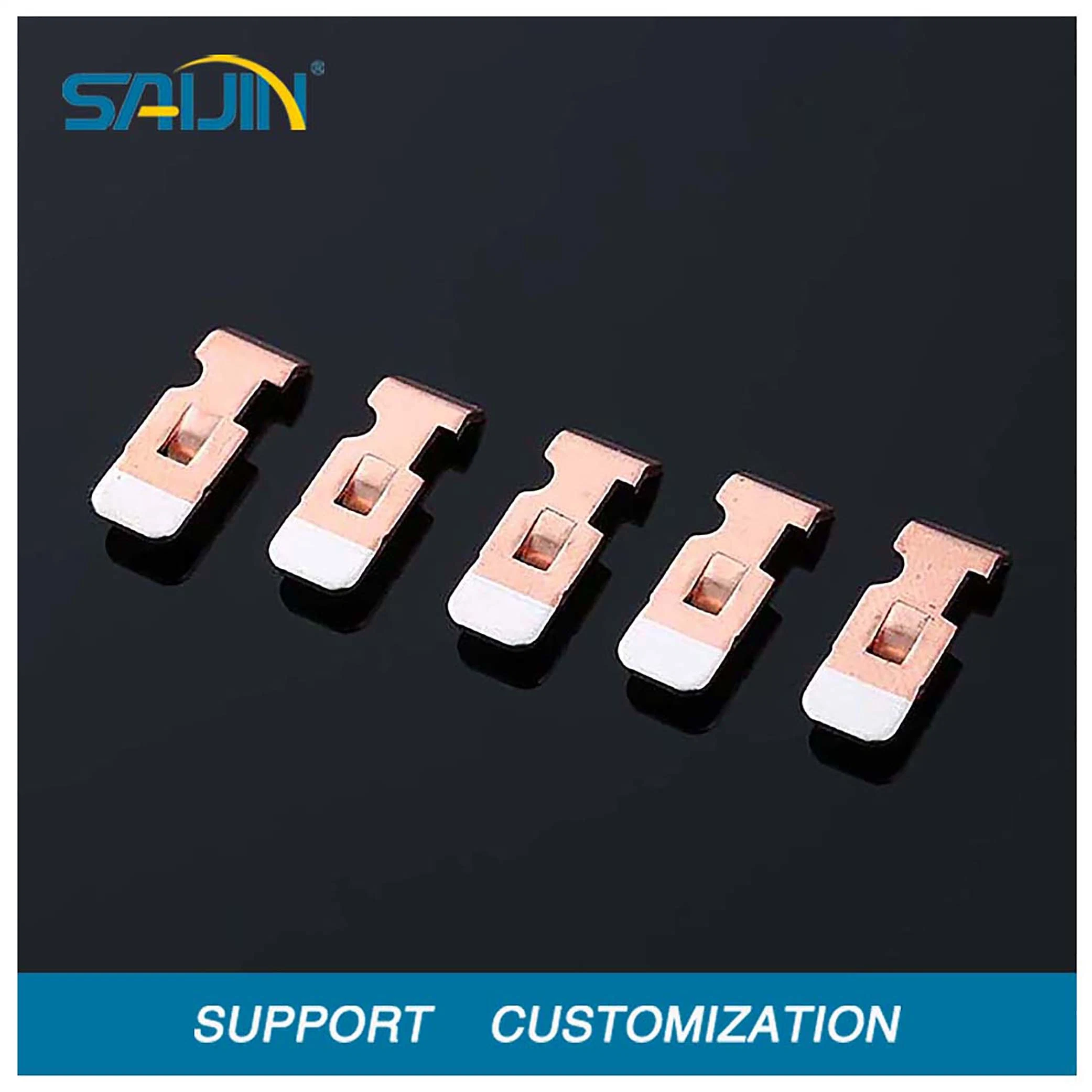 Electrical Silver Copper Terminal Contact Parts Copper Silver Inlay Part Brass Switch Socket Part