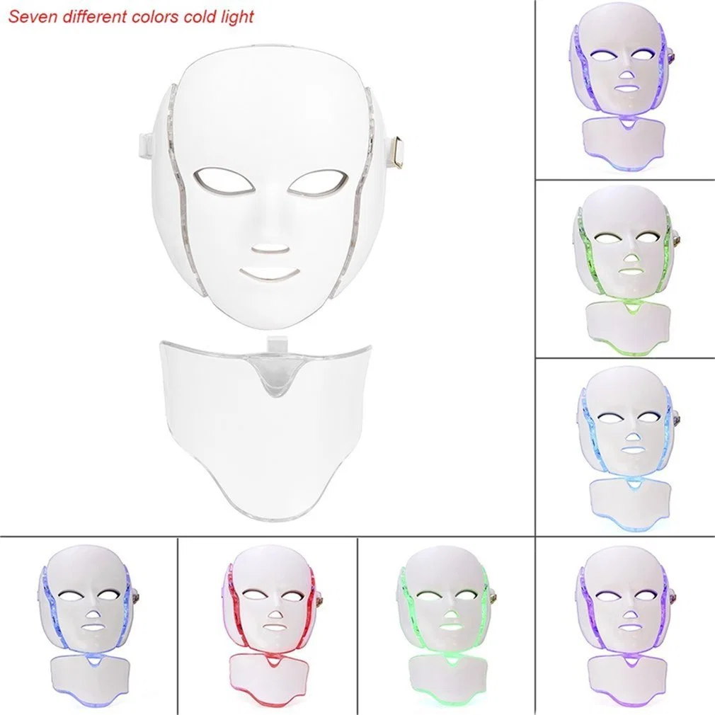 PDT Machine 7 Colour LED Cromoterapia LED Face Mask Light Therapy Mask 7 Colors