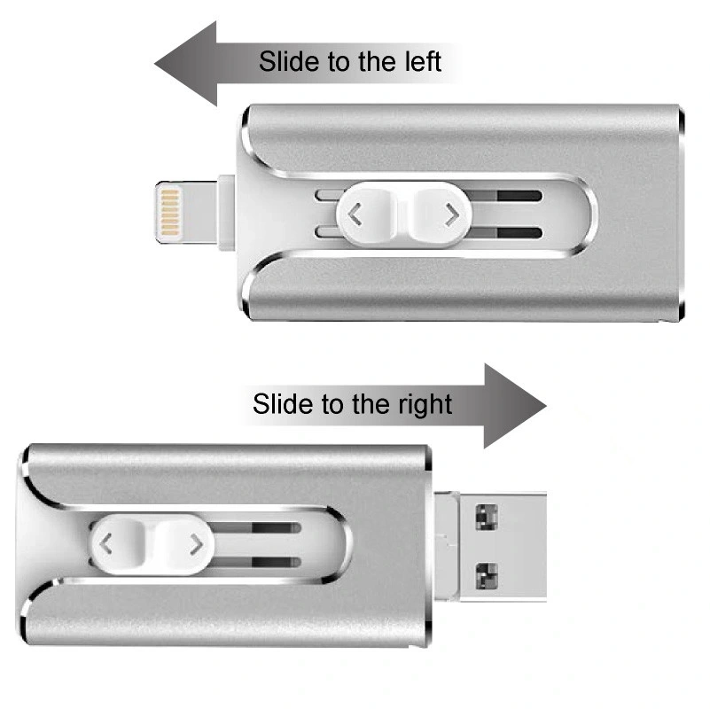 OEM 3 in 1 USB OTG Flash Drive for iPhone Android HD Memory Stick Drive