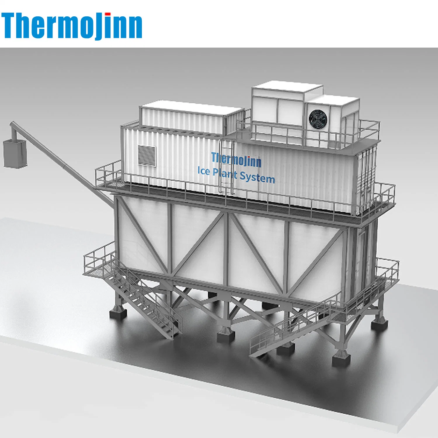 20/ 40 Feet Container Industrial Ice Making Large Flake/Plate/Block Ice Machine for Concrete Traffic Construction