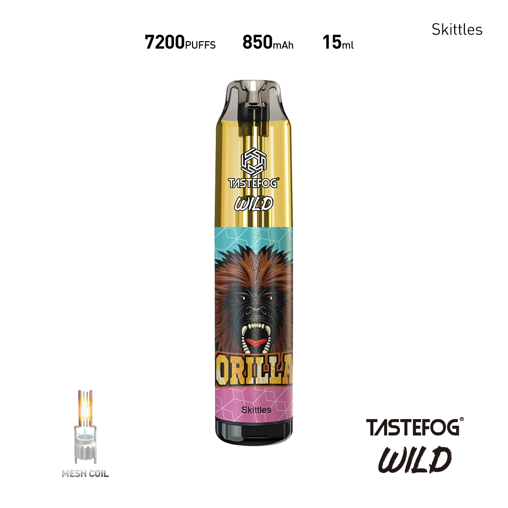 New Year Specials TasteFOG Wild 7200puff 15ml sabor a fruta e-Liquid E Flashlight Direct da fábrica de cigarros recarregável Vapes