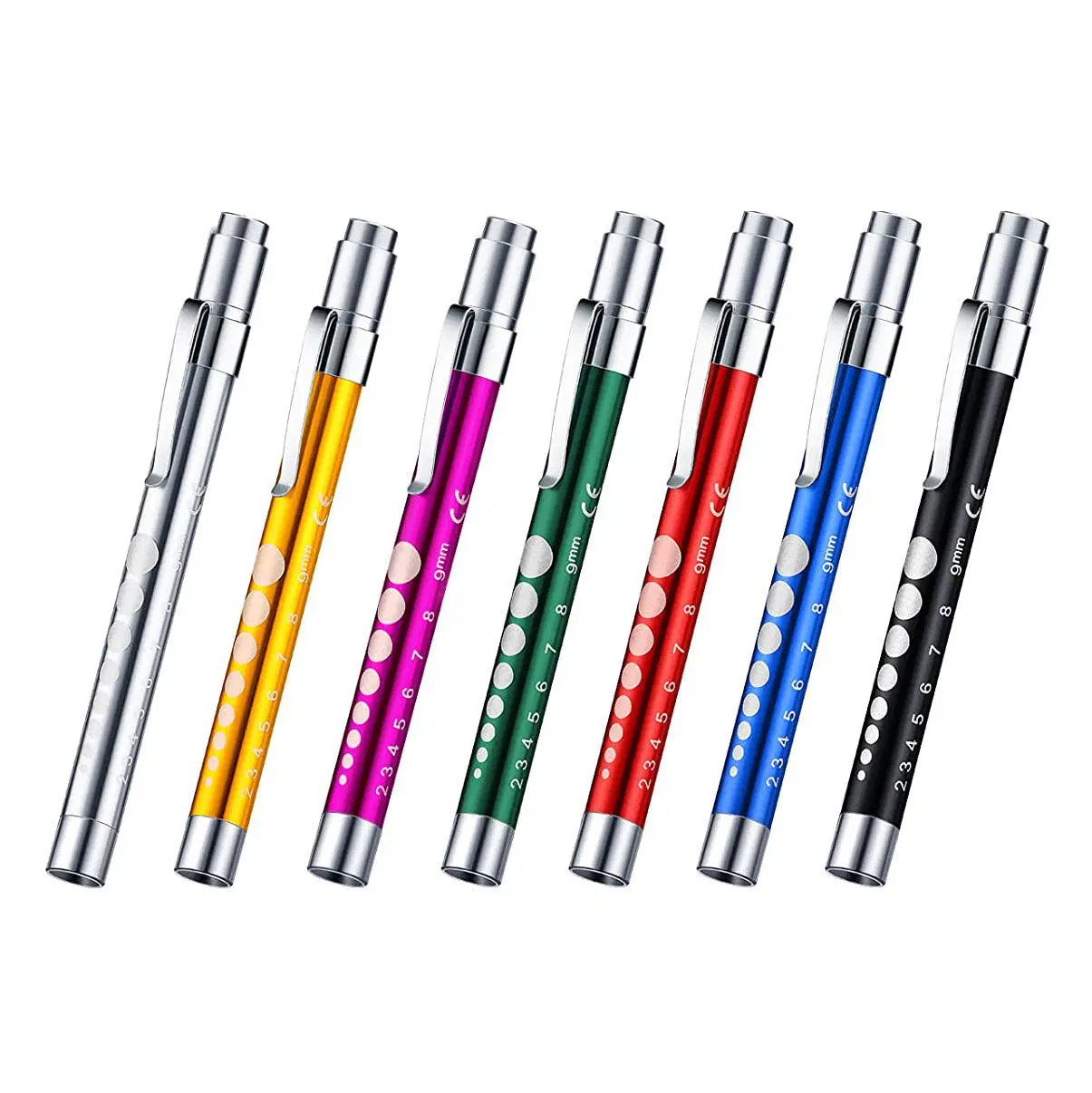 Medical Pen Light LED Flashlight Nursing Pen Lights with Pupil Gauge and Ruler Reusable Penlight for Nurse Student Doctor