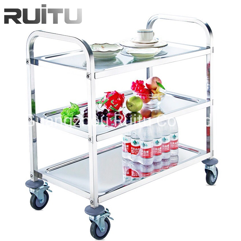 Luxus Gold Silber Metall Edelstahl Glas Tee Wein Essen Catering Getränke Serving Trolley Bar Cart für Hotel Restaurant Wedding Party