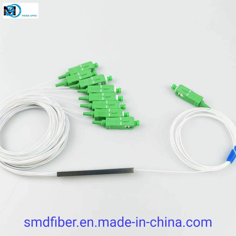 Optical Fiber 1260 to 1650nm FTTH Optic Fiber PLC Splitter 1X8