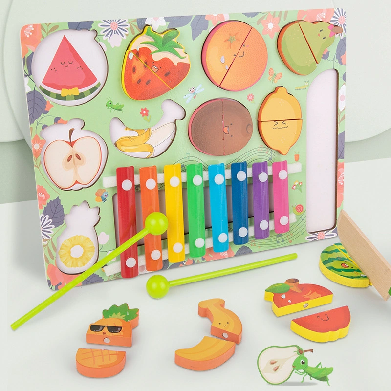 Fruit Percussion Toys Children′ S Sensory Educational Wooden Musical Toys