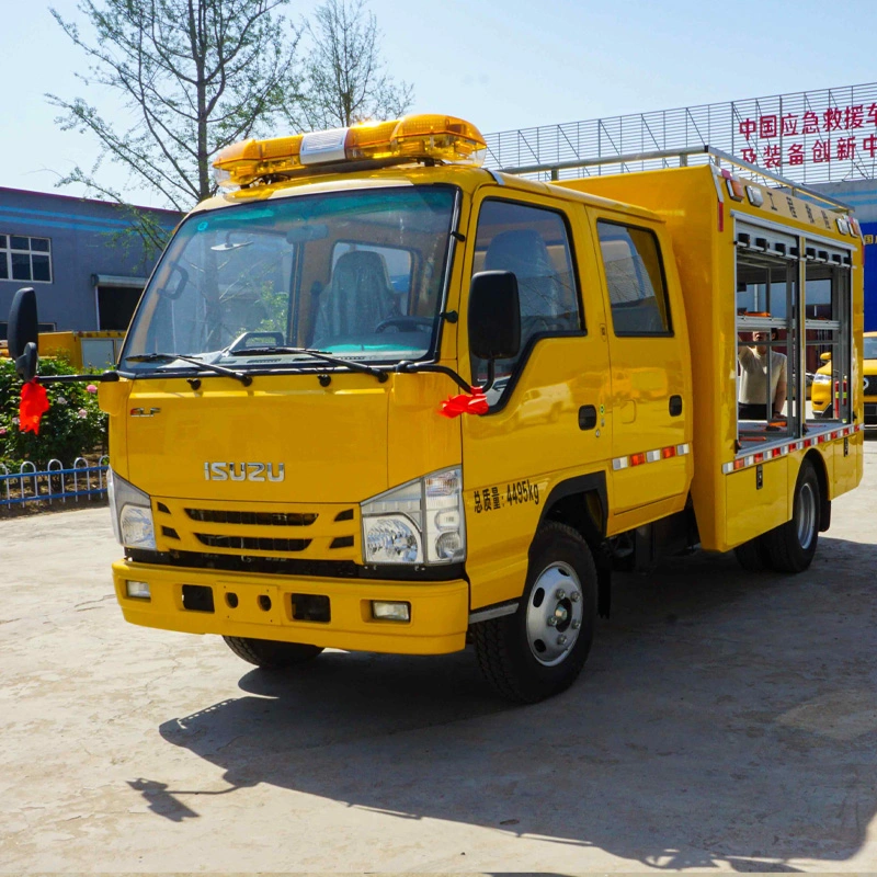 I-Suzu renovada 4X4 100p reparar el vehículo para la camioneta de rescate de emergencia contra incendios de aluminio móviles estación de trabajo de los refugios de taller