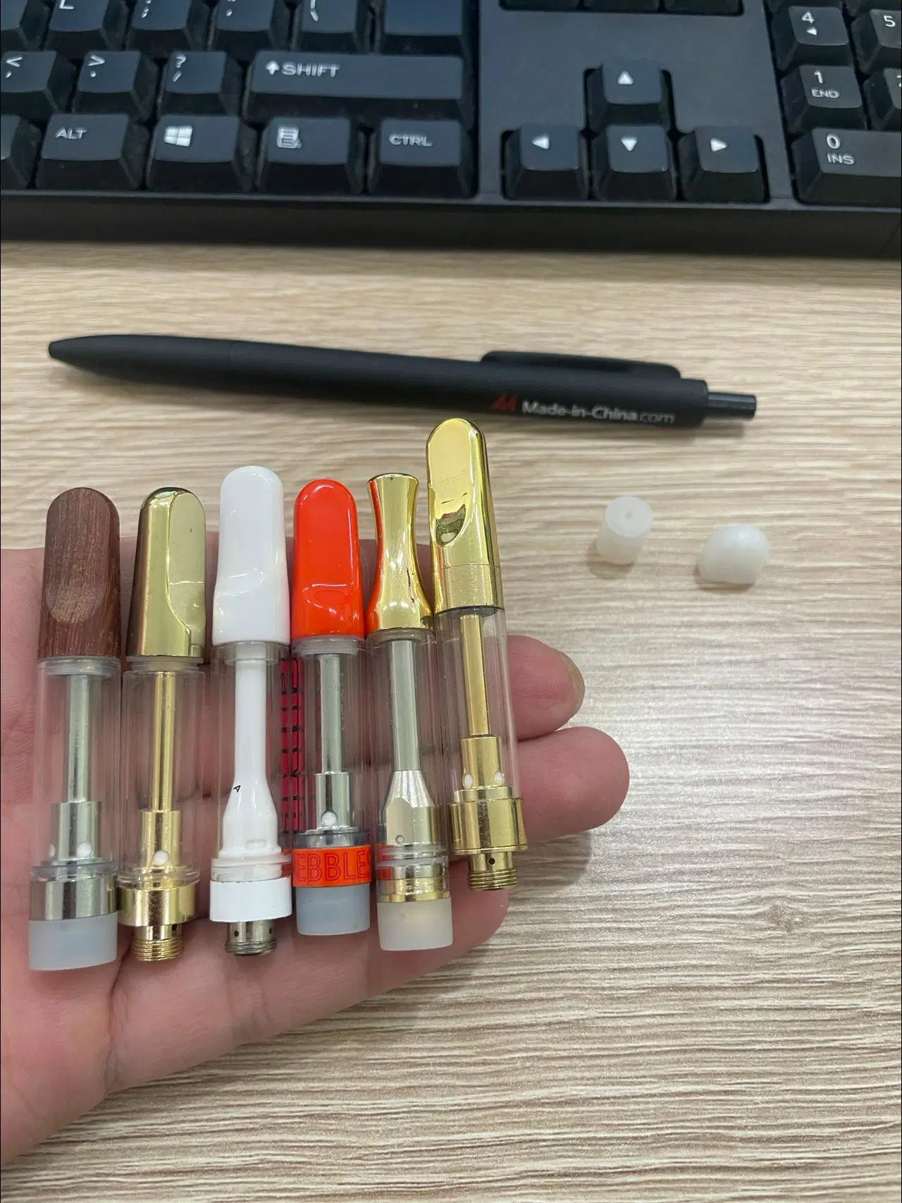 C5 Sliver Drip Tip E-CIG 510 cartucho 510 rosca 510 Batería SS316 VAPE Atomizer VAPE cartucho aceite mezclado OEM ODM Personalizar patrón de logotipo VAPE Pen Atomizer