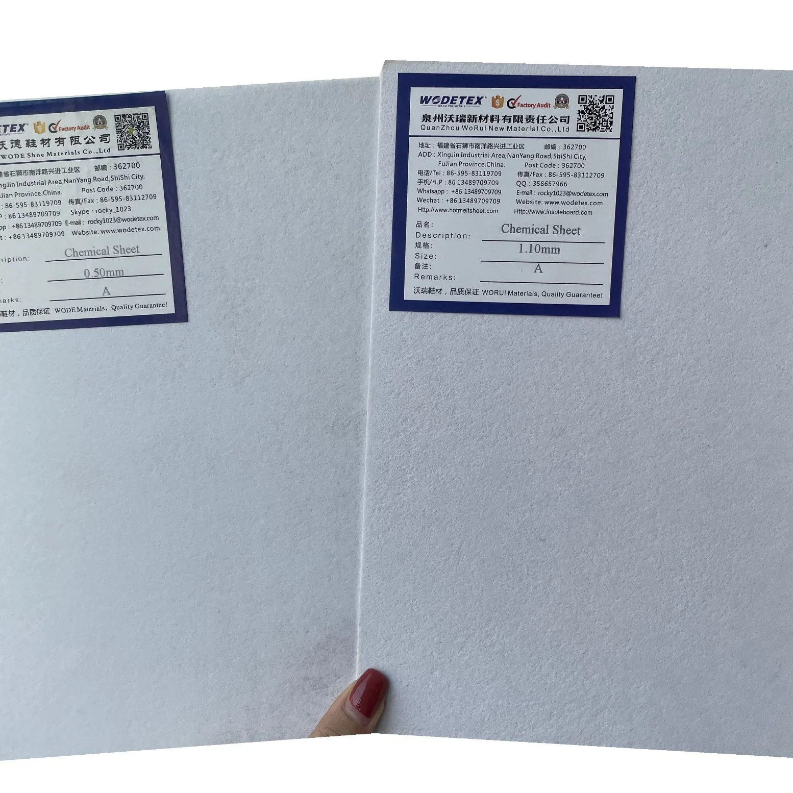 Polyester Non Woven Chemical Sheet for Toe Puff and Counter