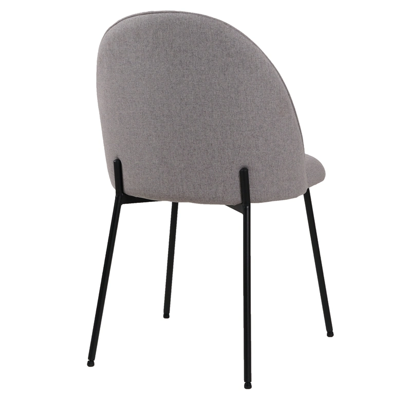 Home Restaurante ao ar livre Café Shop mobiliário tecido Seat volta Cadeira de jantar com pernas pretas