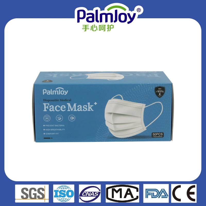 Medical Mascarilla desechable de tejido transpirable Nonwoven Mascarillas piel agradable