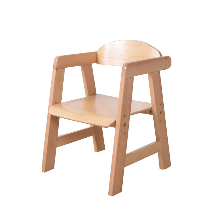 Solid Wood High Chair Baby Chair Educational Wooden Toys for Child and Baby