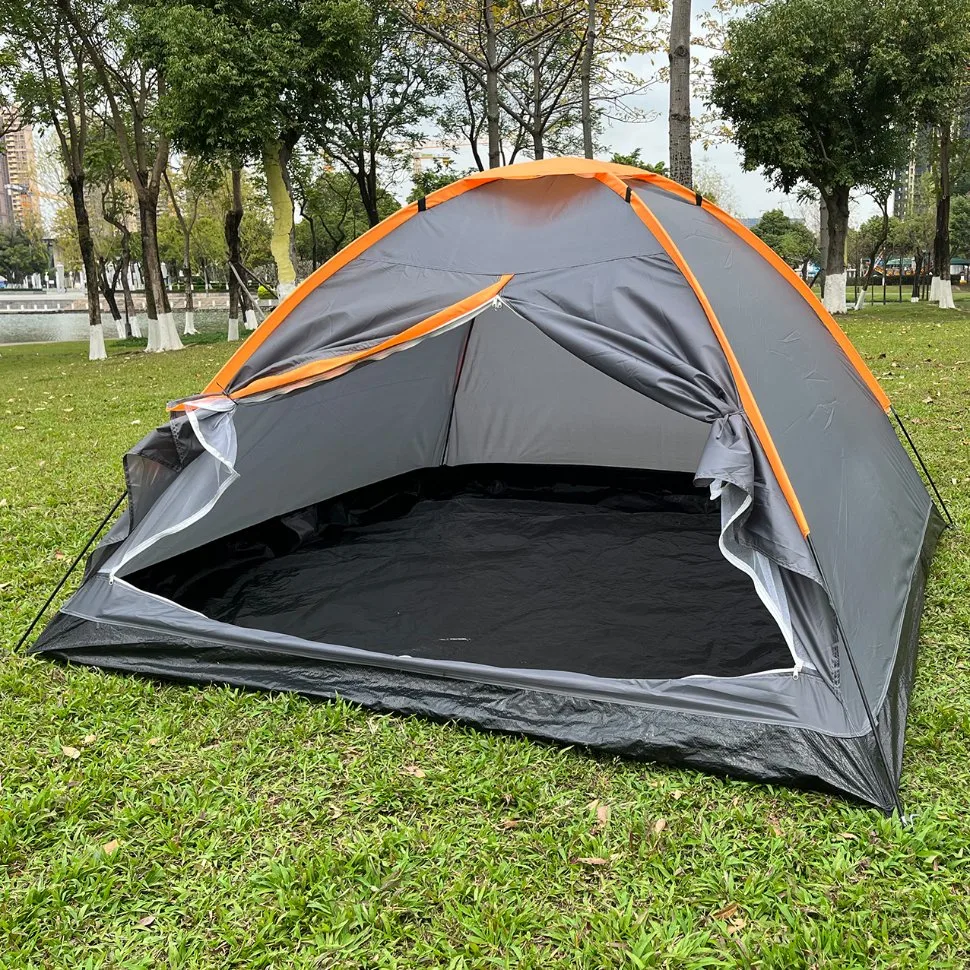 Promoción de vendedores calientes Camping de poliéster Tienda de cúpula de 2/3/4 personas