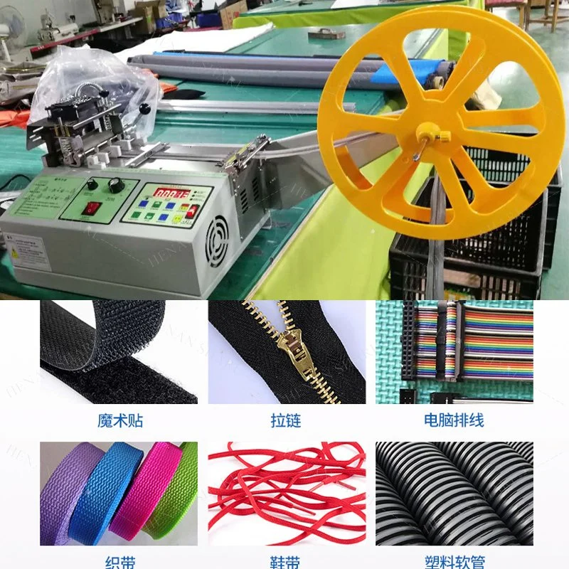 Textile Ribbon Non Woven Cutting Machine Hot Cold Automatic Tape Belt Zipper Cutting Machine