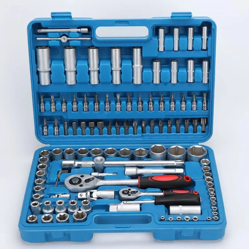 Household 62 PCS Multi Functional Wrench Plier Hand Tools Set Box