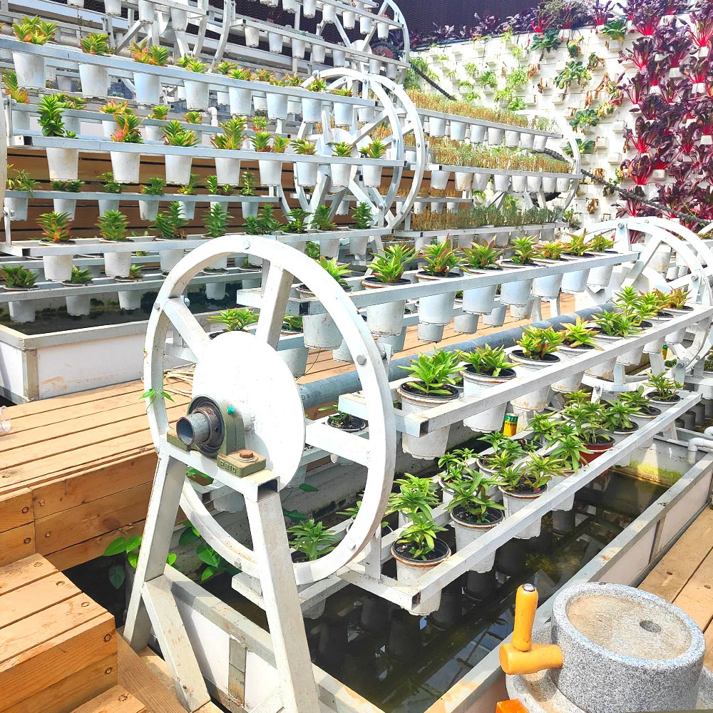 Greenhouse NFC Channel Water Nutrient Solution Hydroponics Growing System with Pipeline Pump for Commercial Plants