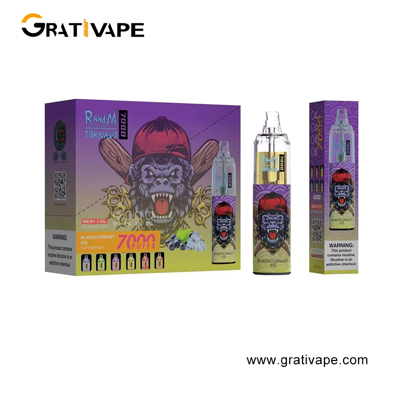 Randm Tornado 7000 with 38 Kinds of Fruit Flavored E-Cigarette Senjoy The Smooth Taste Originated From Nature with Vape