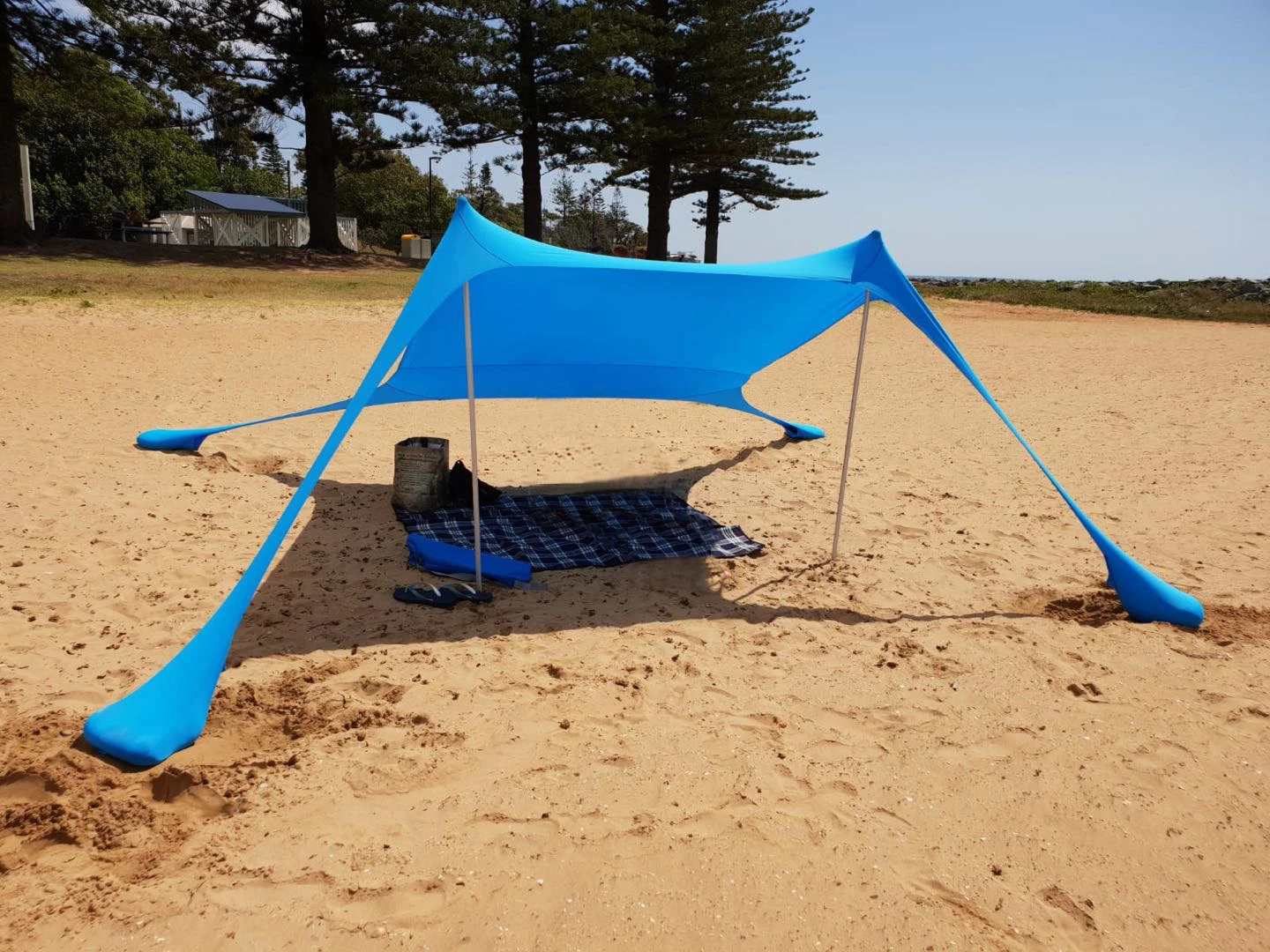 Tent with Sand Anchor, Fashion Shade Tent, Beach Sunshade with 100% UV Protection Ci13218