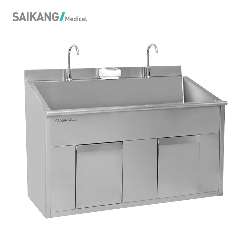 Skh036 Stainless Steel Tap Metal Medical Washing Sink with Inductive Taps