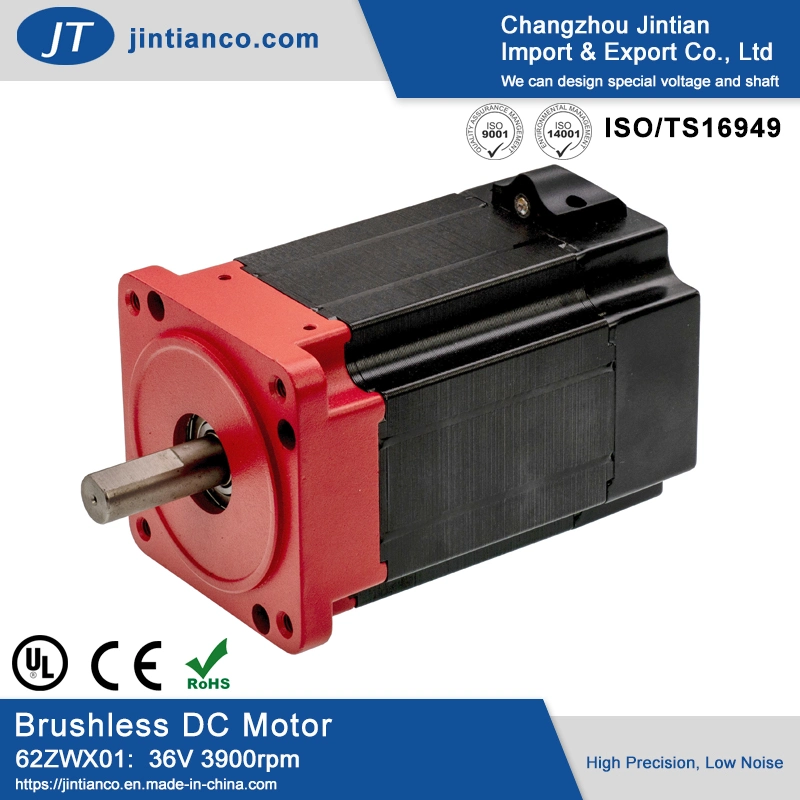 62mm 24V 36V Brushless DC Pm Motors Fan Motor Option for Brake, Controller, Gearbox Integrated