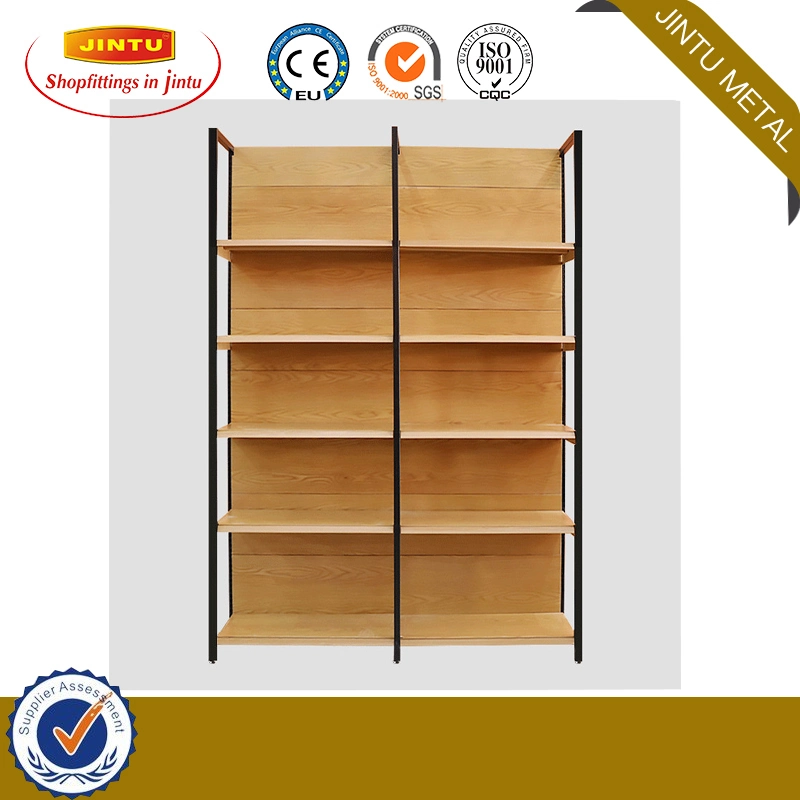 Adjustable Metal Wooden Bread Shelf Makeup Display Exhibition Stand