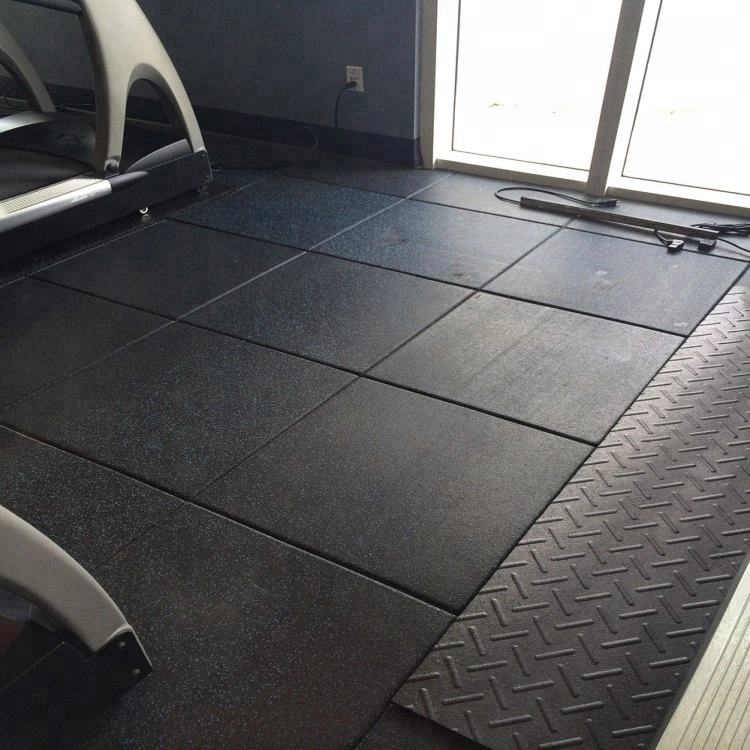 Puzzle Shape Rubber Interlock Tile Fitness Gym Rubber Floor Interlocking Rubber Mat Tile for Cross Training