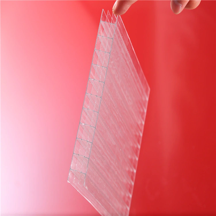 Transparent Roofing Polycarbonate Four Layer Hollow Sheet White Panel