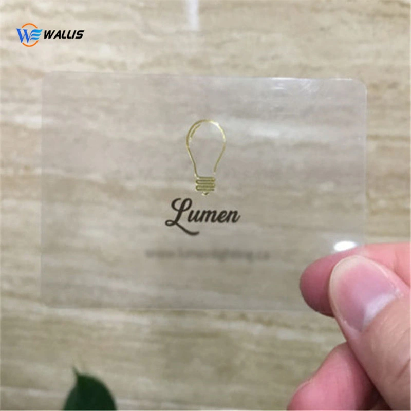 Cmyk Full Color Printing PVC Clear RFID NFC Frosted Card, Transparent Visit Business Card Printing