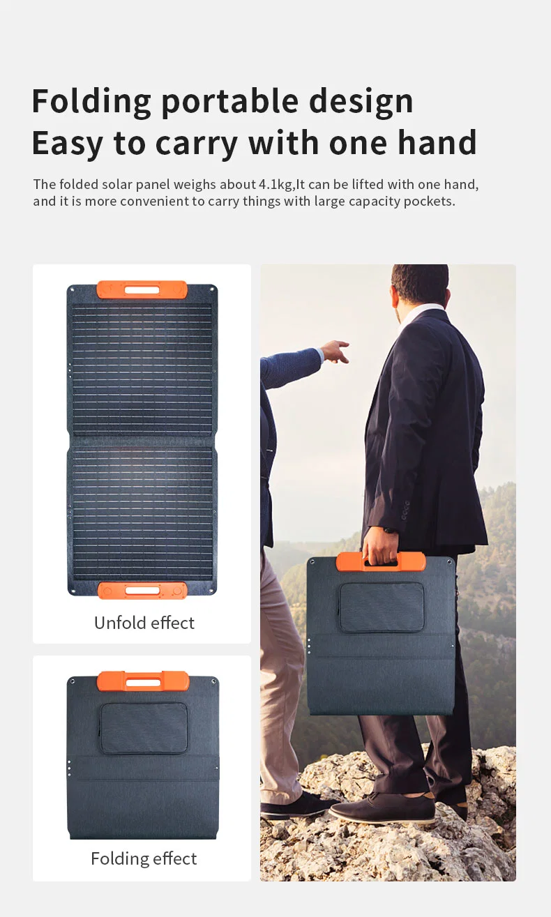 Jinko Portable Solar Panel Foldable 100W USB Charger DC Port Polycrystalline Silicon Waterproof and Camping Soft Solar Panel