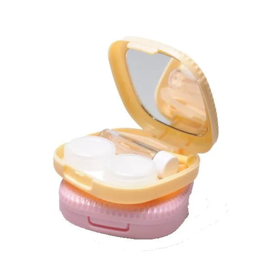 Promotion en gros cadeau coloré Contact Lens case boîte avec brucelles Miroir