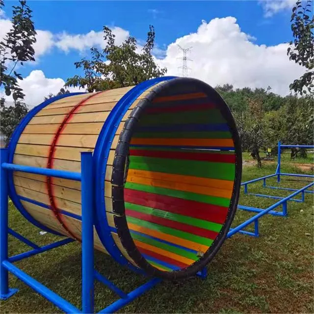 Outdoor Product Unpowered Amusement Park Equipment Ride Sports Games Happy Drum Walking Roller Wheel Spacewalk Roller Games