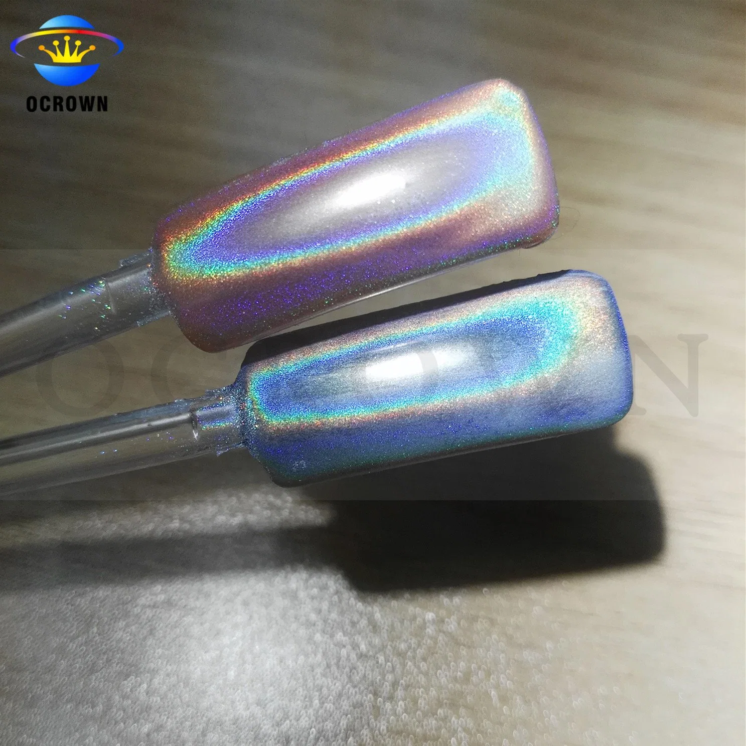 Silver Holo Glitter Plasti Coating Spray DIP Holographic Pigment with Rainbow Effect