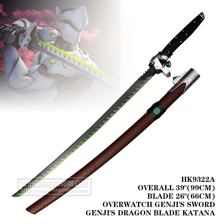 Overwatch Genji Genji la Espada del Dragón Katana hoja