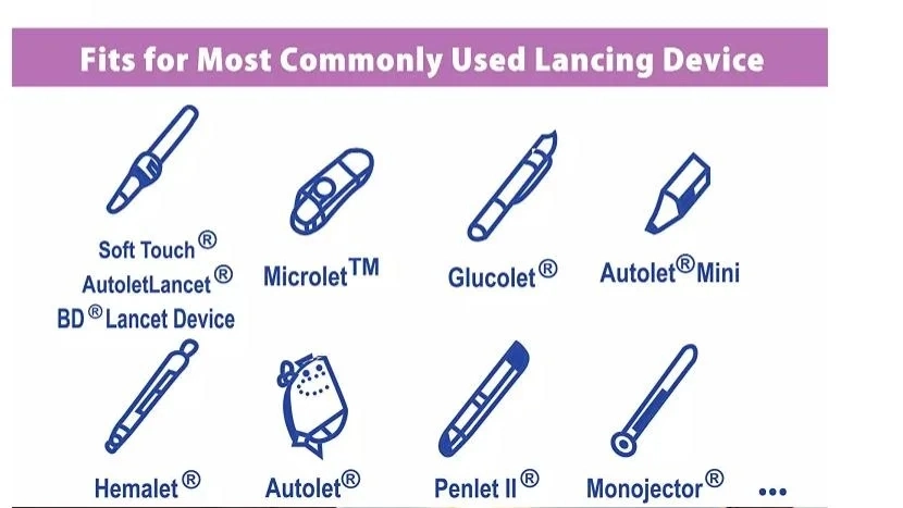 Disposable Glucometer Lancet Needle/Medical Blood Lancet Needle 23G/26g/28g/30g