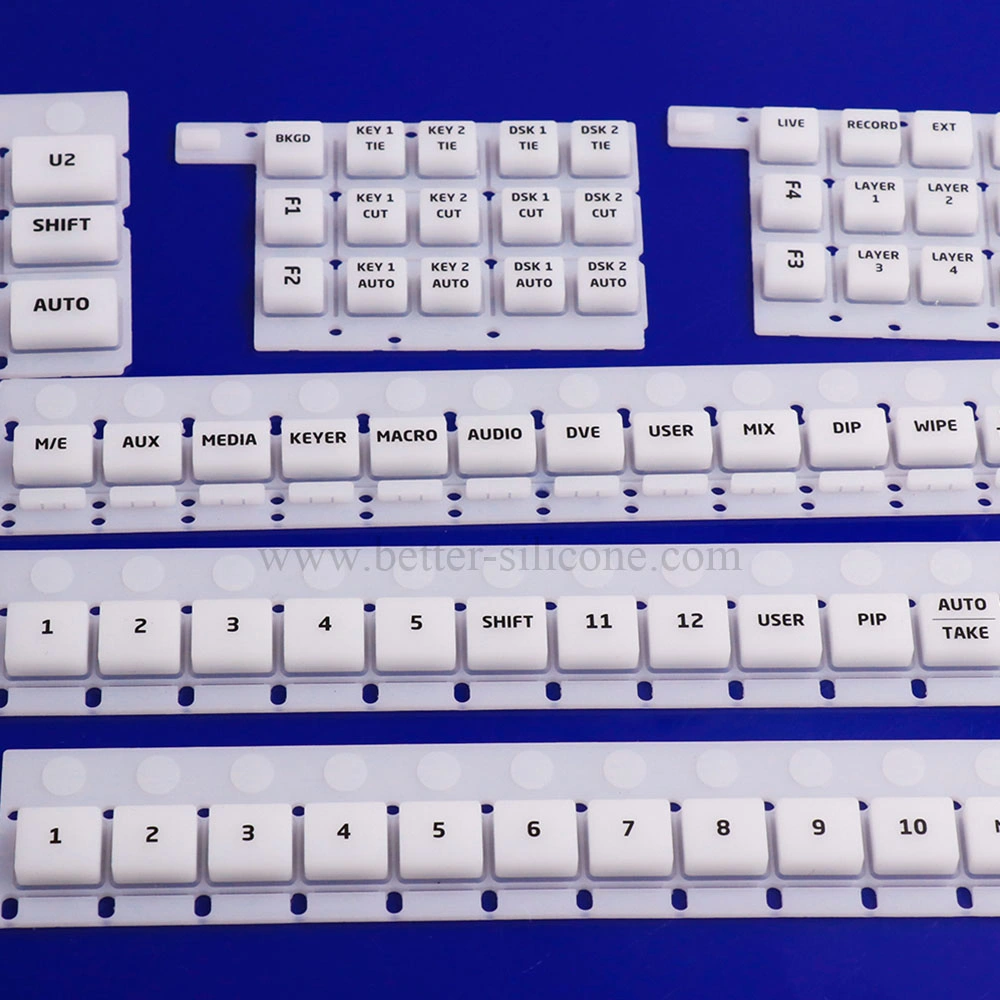 La musique à LED 2X2 du clavier en caoutchouc de silicone translucide