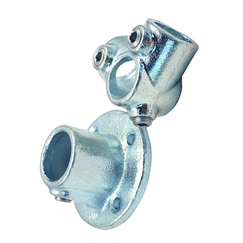 Conector de abrazaderas de llave de hierro maleable de accesorios de tubería galvanizados de suministro chino Con acoplamientos de tornillos