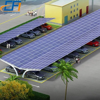 Carport solar Soporte estructuras montado sistema PV techo solar Carport Sistema