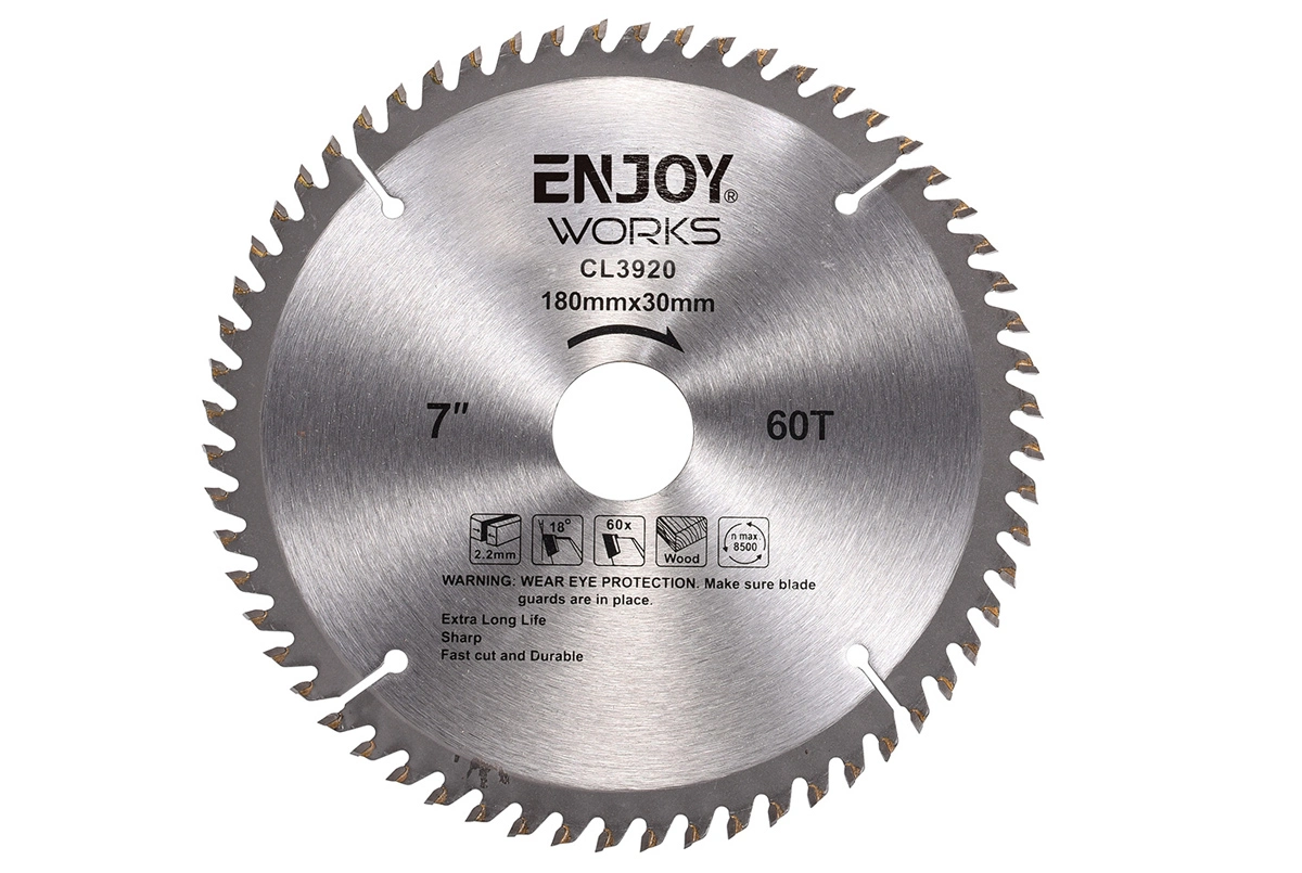 7" 180X30mm 60t Tct Woodworking Carbide Circular Saw Blade for Wood Cutting