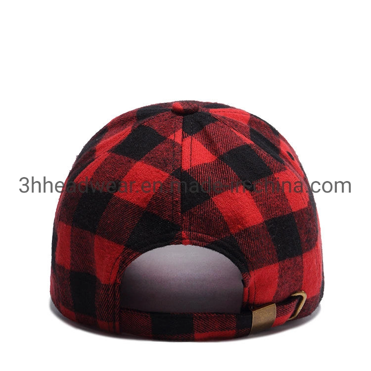 Classic Plaid lazer ajustável Esportes ao ar livre Gorras Custom Plaid Baseball Chapéus CAPS