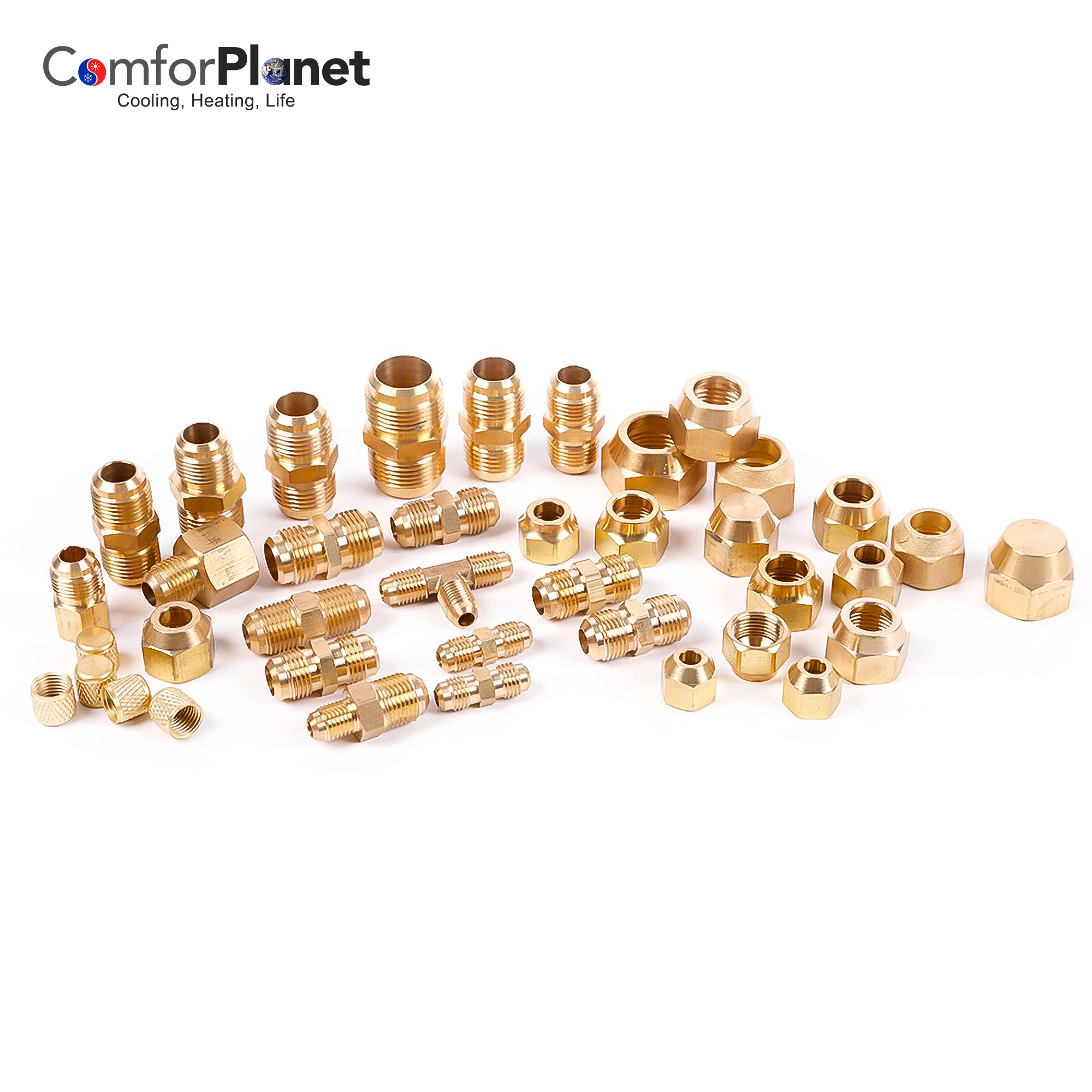 Factory Price Wholesale/Supplier Copper Pipe Extension Short Nut Brass Fitting for Air Condioning System