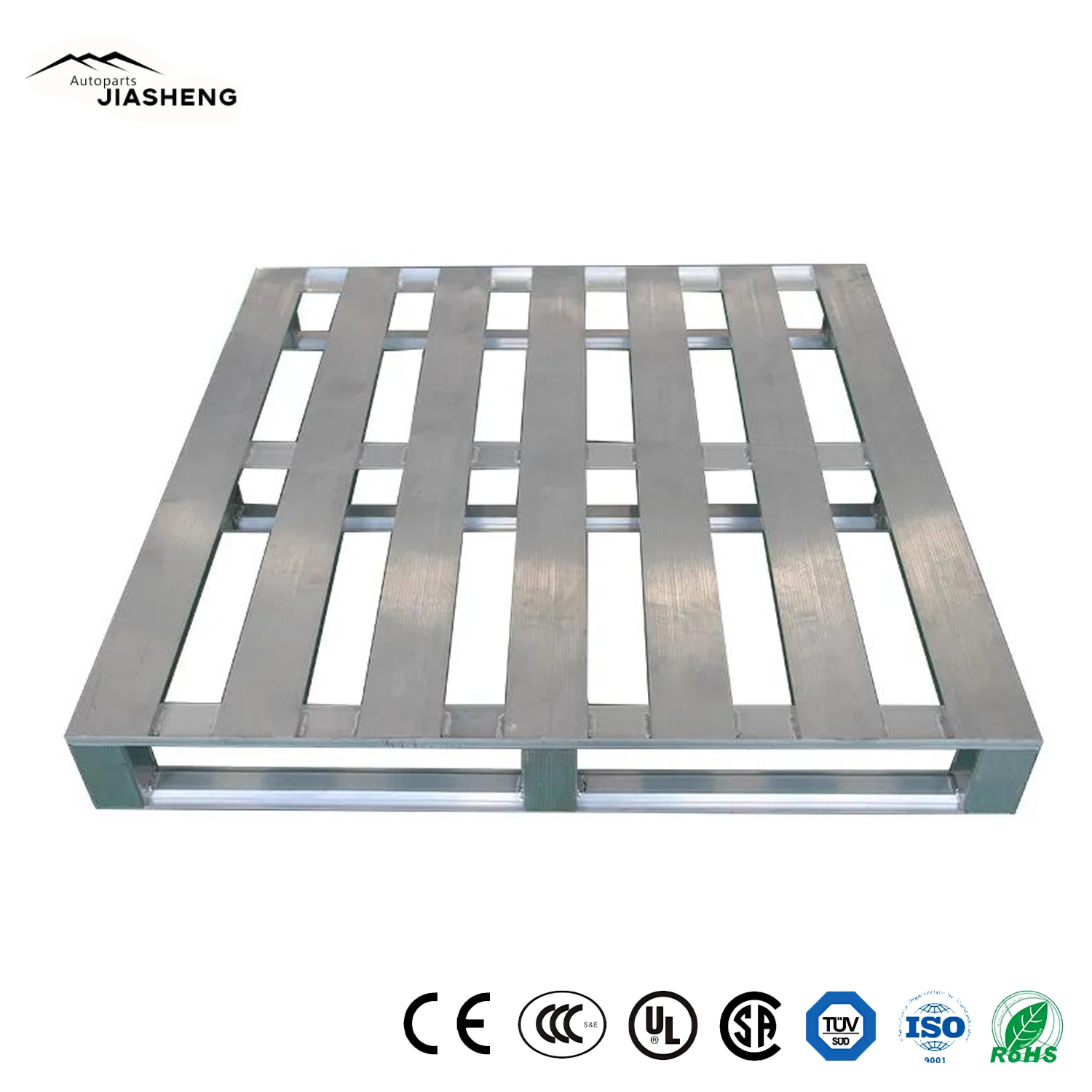 Paletes de aço inoxidável de empilhamento galvanizado com face dupla palete de aço plano Fornecedor China de tabuleiros metálicos para paletes metálicos