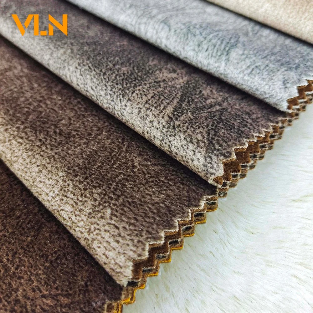 Furniture Fabric Holland Velvet Home Textiles High Quality 100% Polyester Dyeing with Printing Upholstery 0418-2