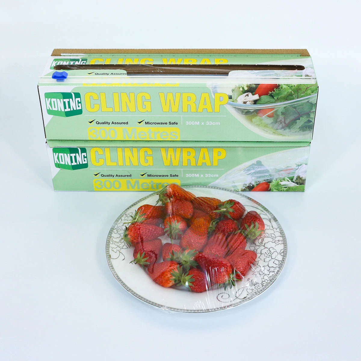 Atacado OEM Embalagem de alimentos extensão PVC Food Cling Wrap Film Rolo Jumbo Food Grade