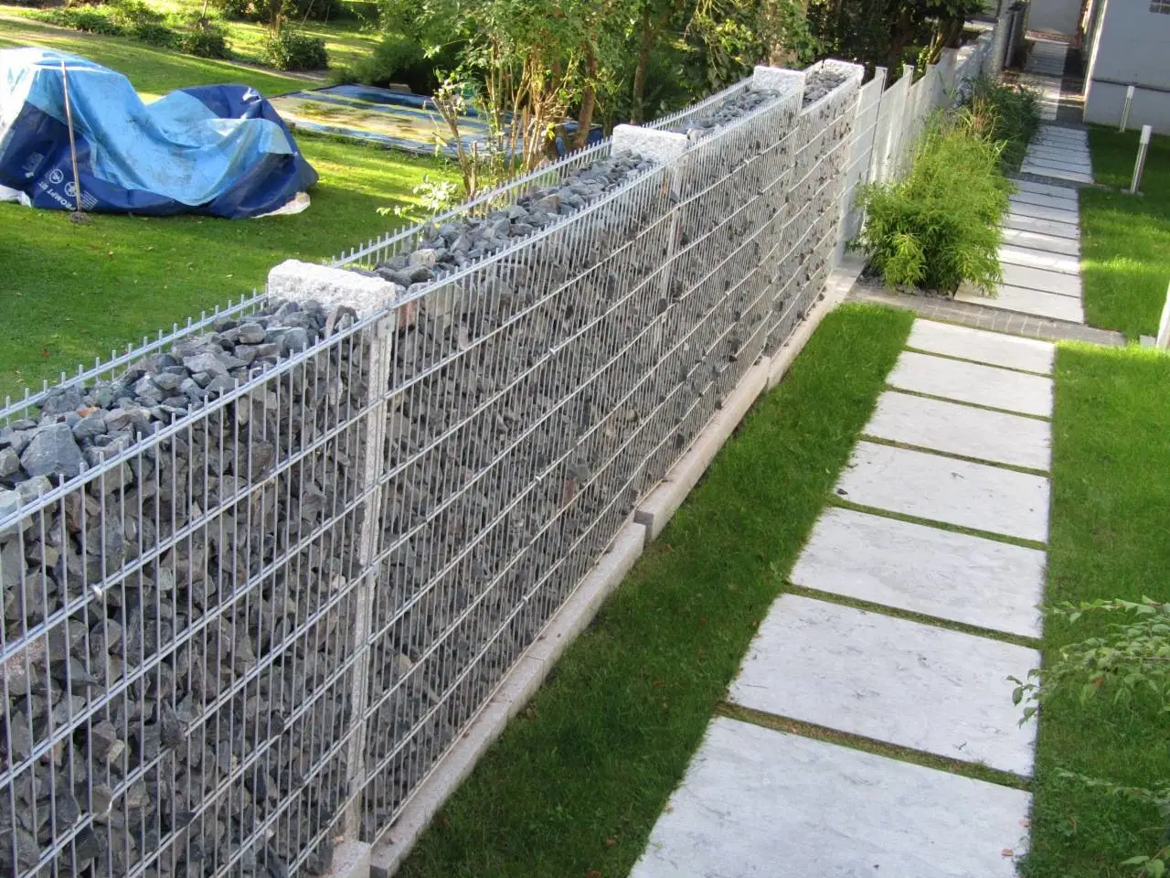 Panier en maille de fils de Gabion galvanisé lourd Dimensions paroi de Gabion recouverte Cage de pierre en maille de fils de gabion